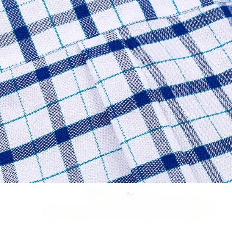 Mens Plaid Short Sleeve Shirt