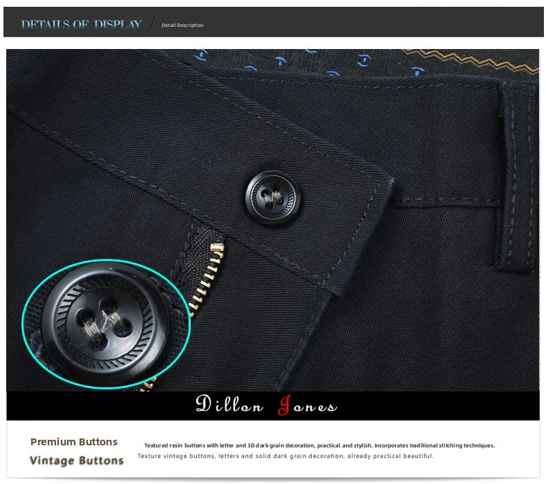 2025 Mens High Waist Loose Straight Cotton Casual Pants