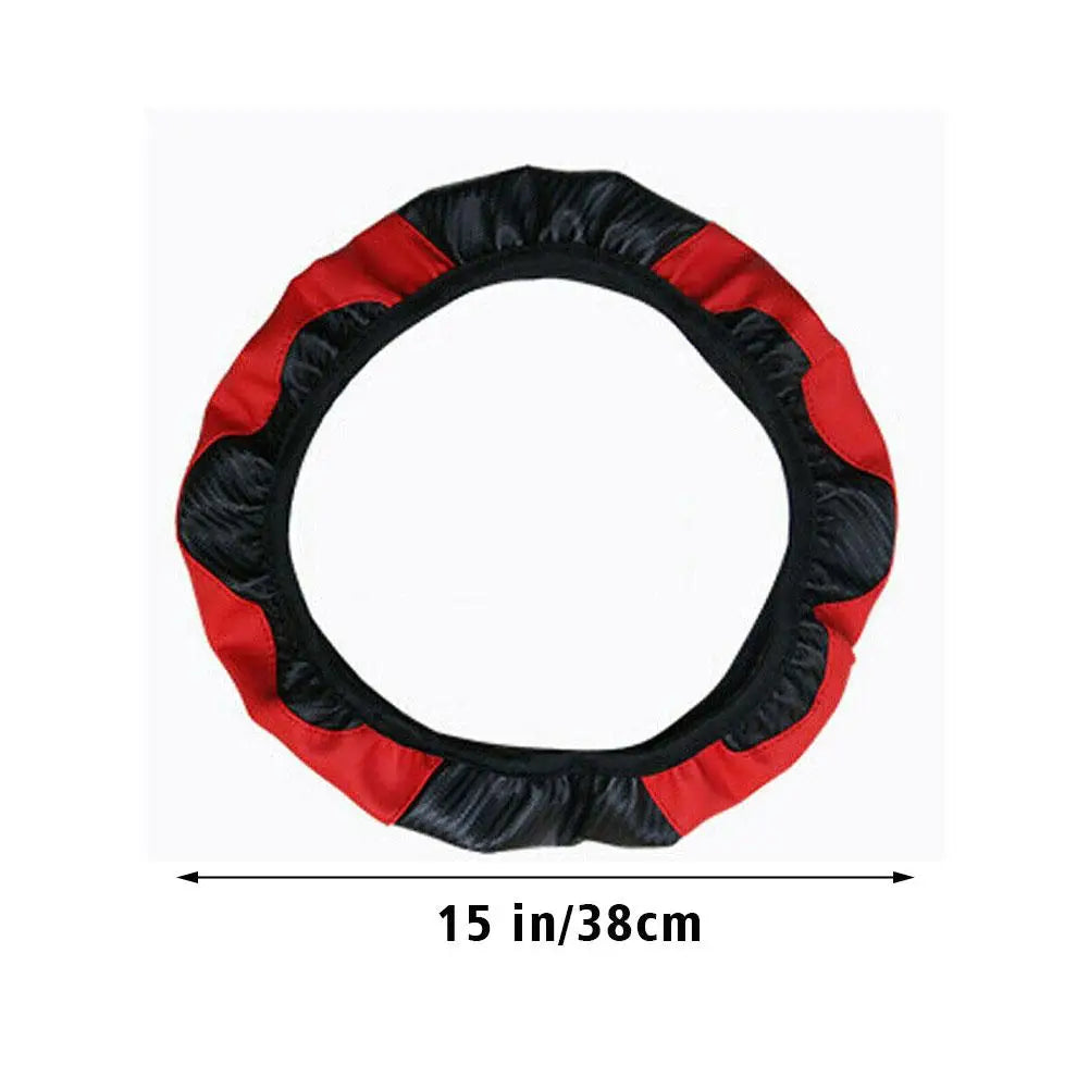 Universal Leather Car Steering Wheel Cover For Renault Megane 2/3 Captur Clio Scenic Duster Kudjar Triber Auto Accessories