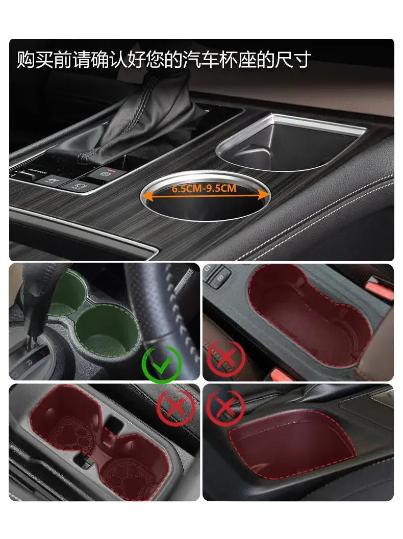 Universal Car Cup Holder Tray With Dual Cup Holder Organized Table Food Car Tray Portable Adjustable Drink Stand