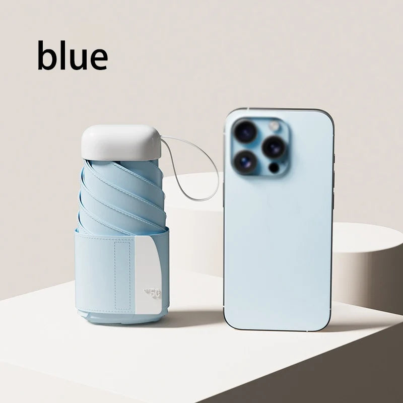 Mini Card Umbrella Sun Umbrella Women's Sunshade Sun Protection Dual-use UV Protection Compact Portable Folding Pocket Umbrella