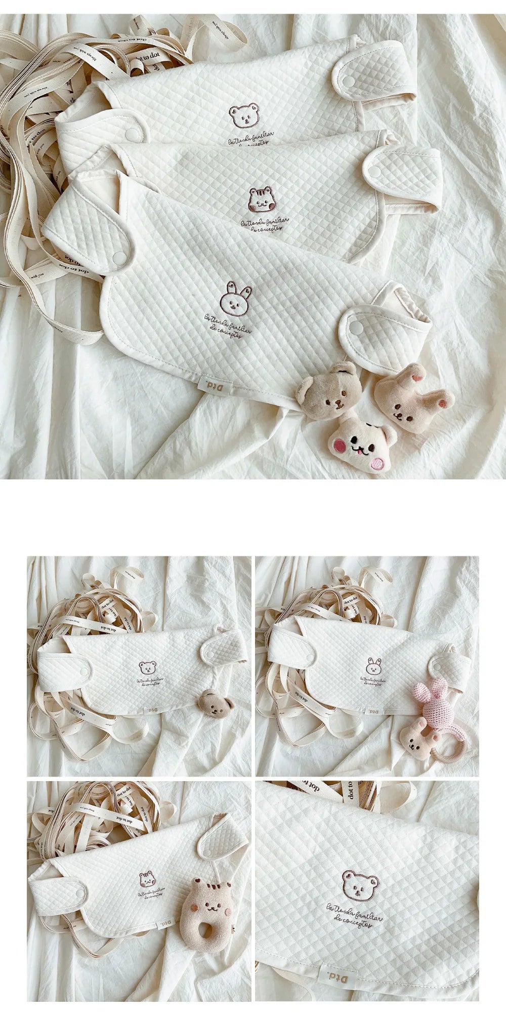 3pcs/Set Waterproof Baby Bibs Muslin Saliva Towel Cotton Shoulder Pad Bite Cushion Baby Accessories Girl Burp Cloth