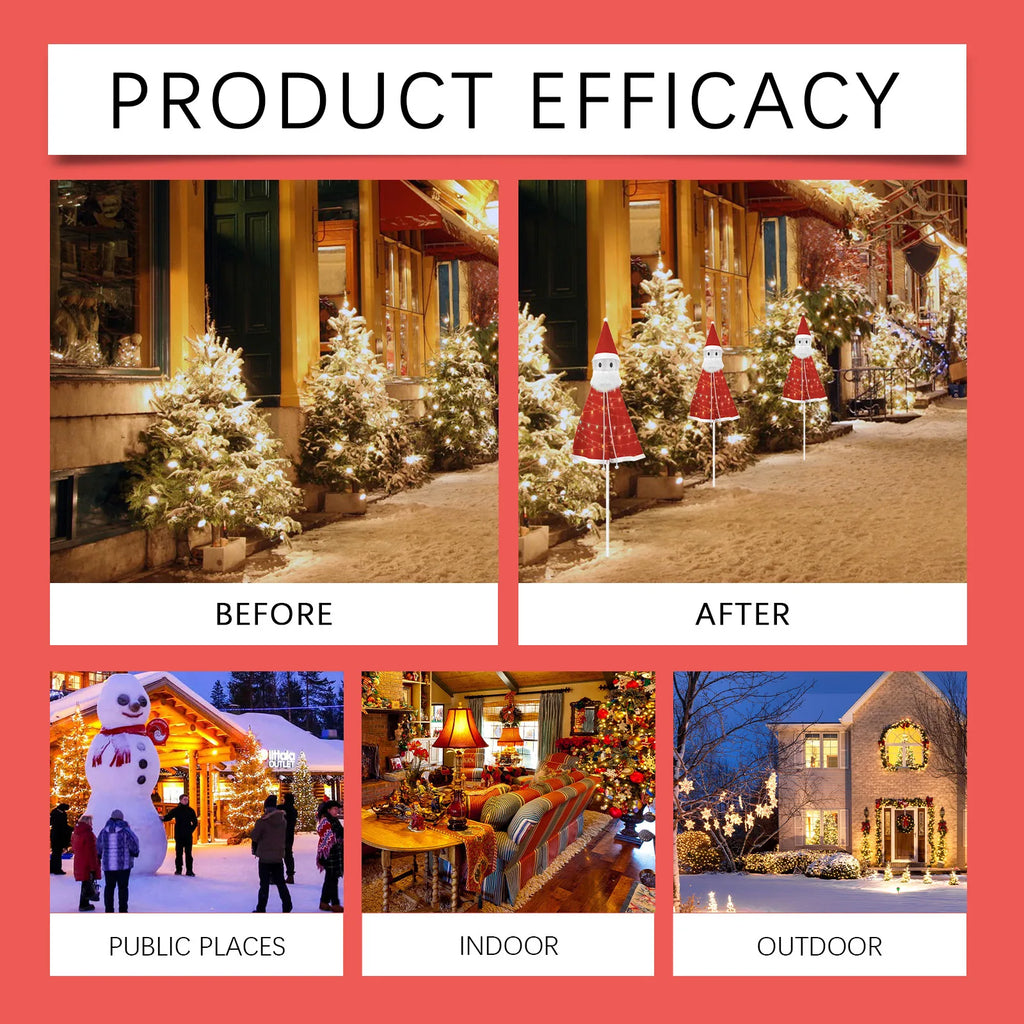 Christmas Santa Claus Decorations Fun Ornaments for Festive Atmosphere Detachable Lightweight Playful Toys