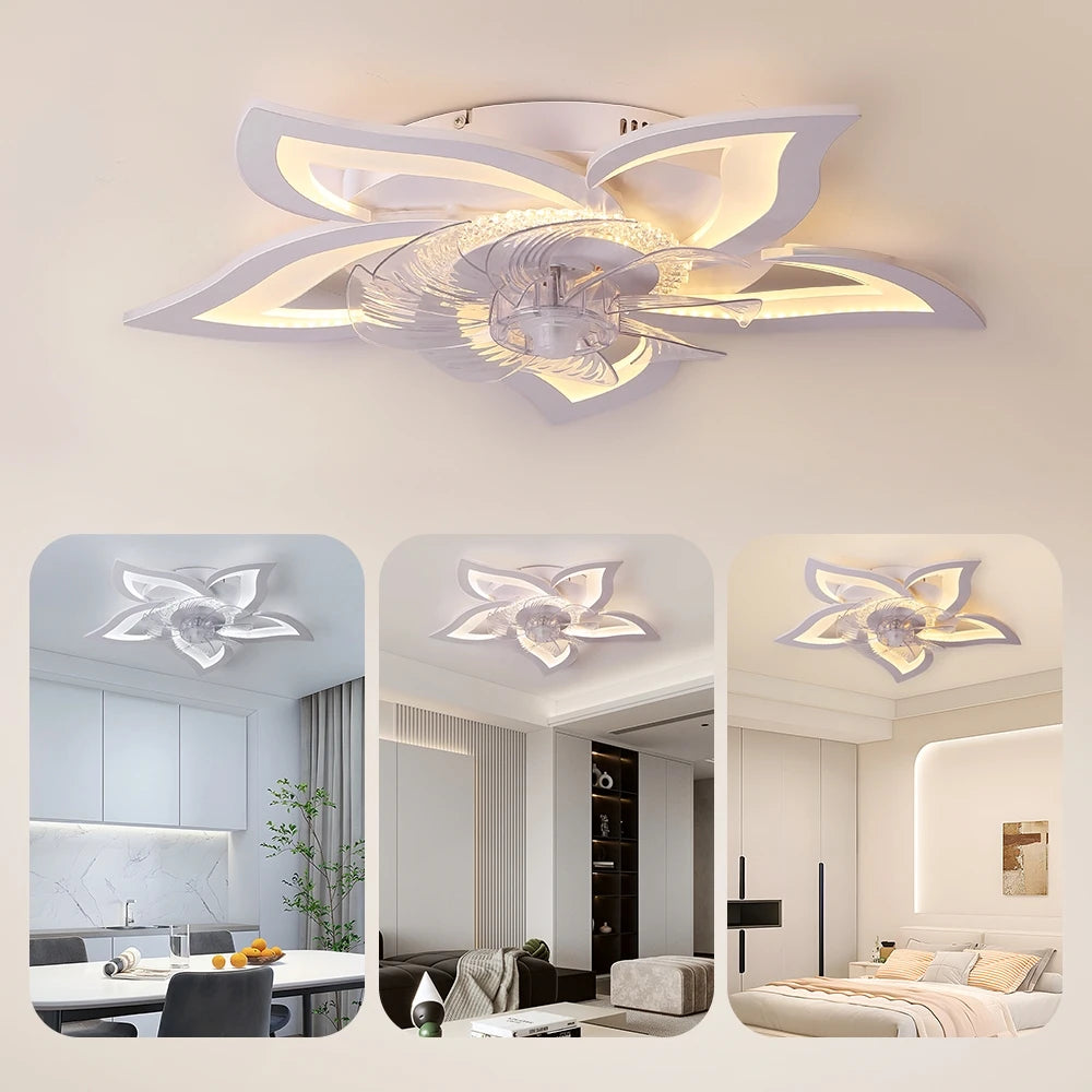 IRALAN home appliances LED ceiling fan light modern smart switch ceiling fan with light home interior decoration fan light