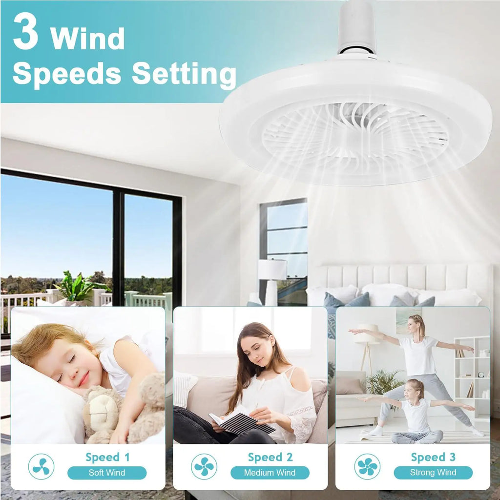 Ceiling Fans with Lights Flush Mount Fan with Remote Control Energy Efficient Home Appliance 3-Speed Adjustable Cooling Device