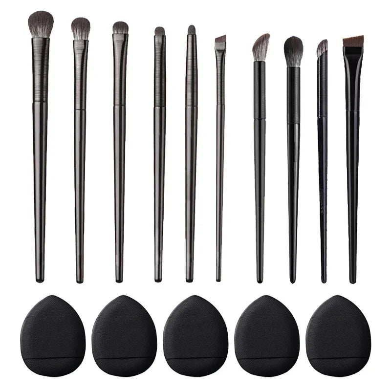 Soft Bristle Eyeshadow Brushes 10-piece Set Eye Makeup Smudge Undercover Eyeliner Blade Eye Detail Small Makeup Brushes