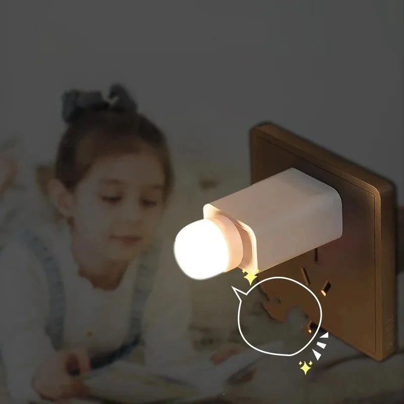 3-5Pcs Mini USB Night Light Warm White Eye Protection Book Reading Lights usb Plug Computer Mobile Power Charging LED night Lamp
