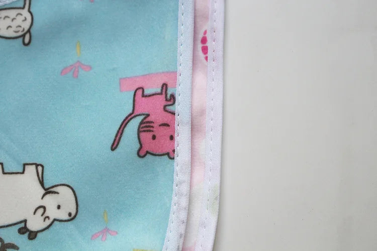 Baby Cartoon Snap Waterproof Bib Super Soft Baby Bib Newborn Crystal Velvet Saliva Towel