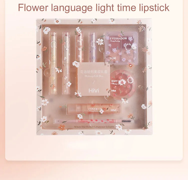 8-Piece Beauty Set with Lipstick, Concealer, Eyeshadow, Eyebrow, and Blush Makeup