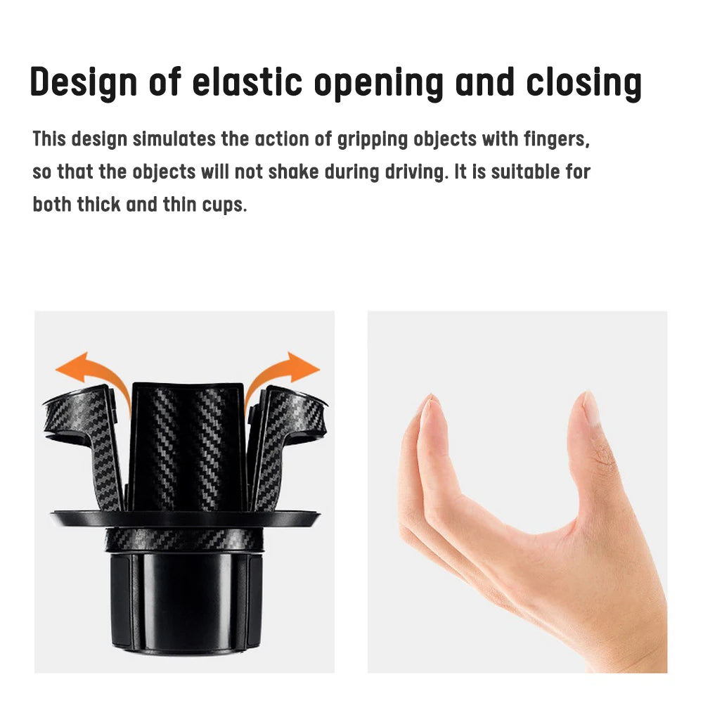 2 In 1 Vehicle Mounted Slipproof Cup Holder 360 Degree Rotating Water Car Cup Holder Multifunctional Auto Accessory