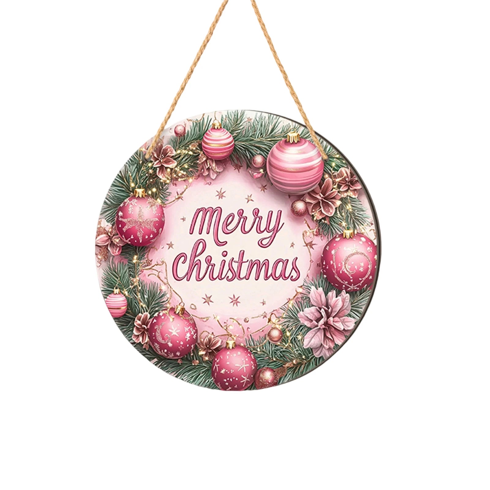 Christmas Christmas Tree Welcome Sign 2d Flat Wooden Holiday Party Hanging Sign Ornaments For Home Garden Decor Christma