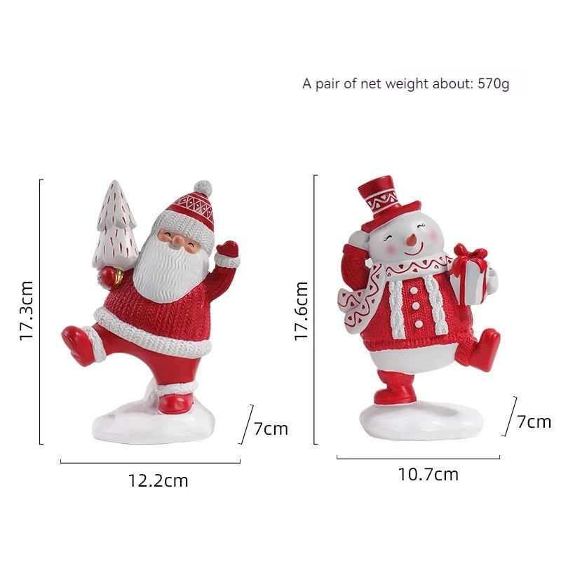 Christmas Snowman Christmas Tree Ornaments American Creative Home Desktop Party Decorations Resin Items Children'S Holiday Gifts