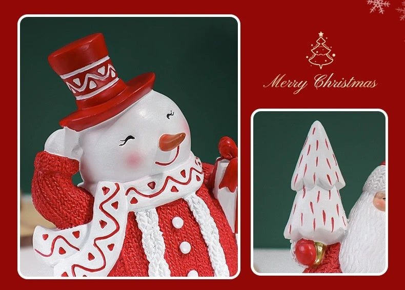 Christmas Snowman Christmas Tree Ornaments American Creative Home Desktop Party Decorations Resin Items Children'S Holiday Gifts
