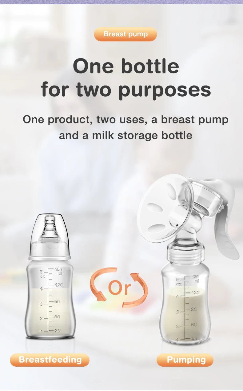 MAMIJOY  Breast Pump Baby Nipple Manual Suction Milk Pump Feeding Breasts Pumps Milk Bottle Sucking Postpartum Supplies BPA Free