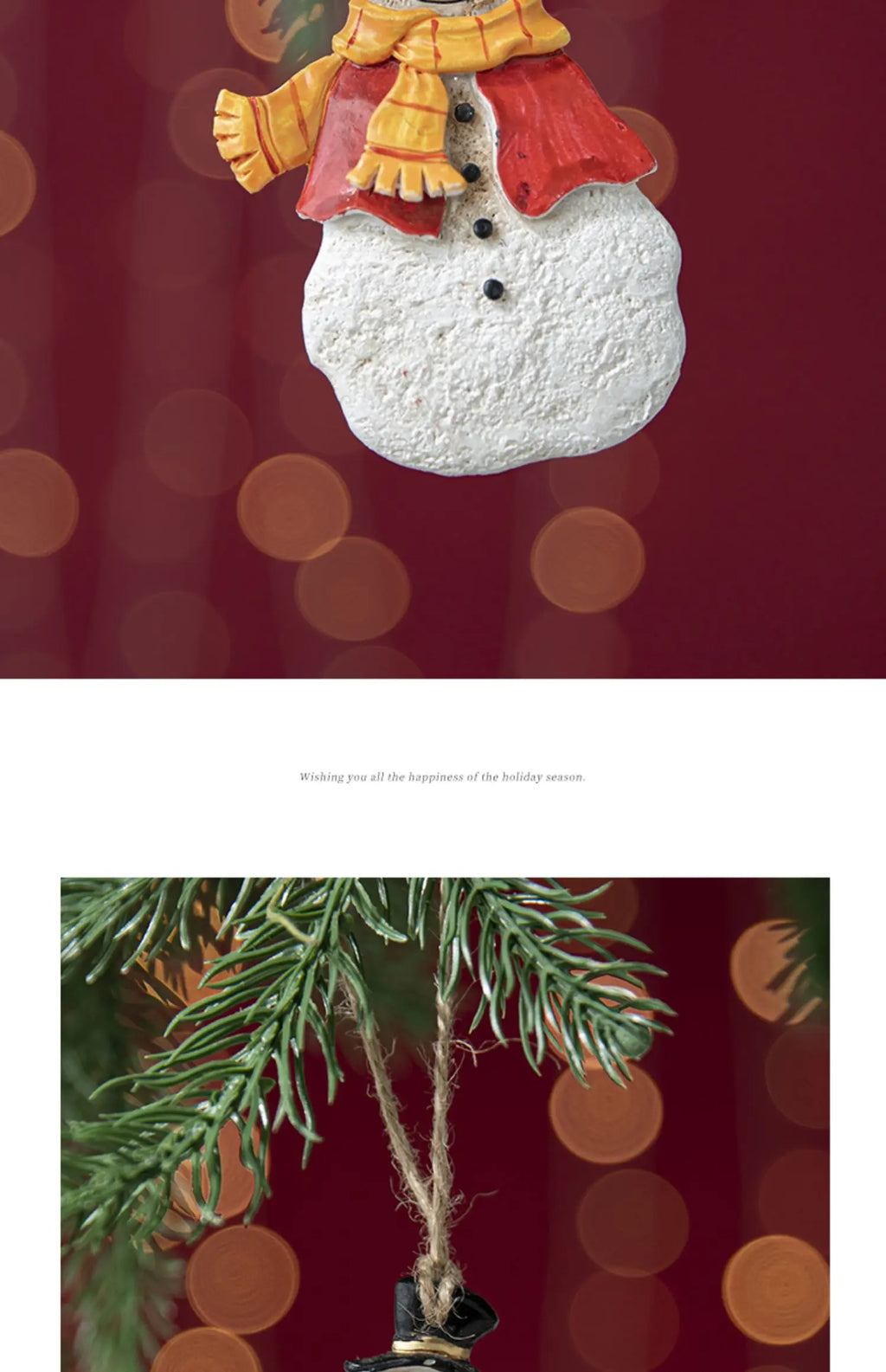 Christmas Resin Tree Decorations Santa Snowman Angel Pendant Ornament DIY Kids Toys Noel Navidad Kerst 2023