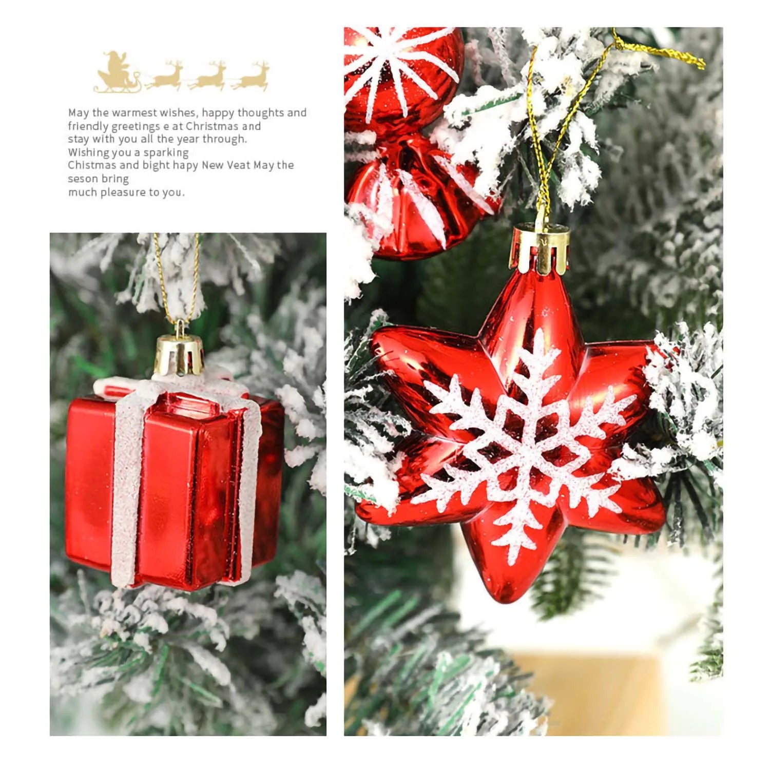 Christmas Decoration Supplies Special-shaped Christmas Balls Canes Candy Cakes Gift Bags Christmas Tree Pendants