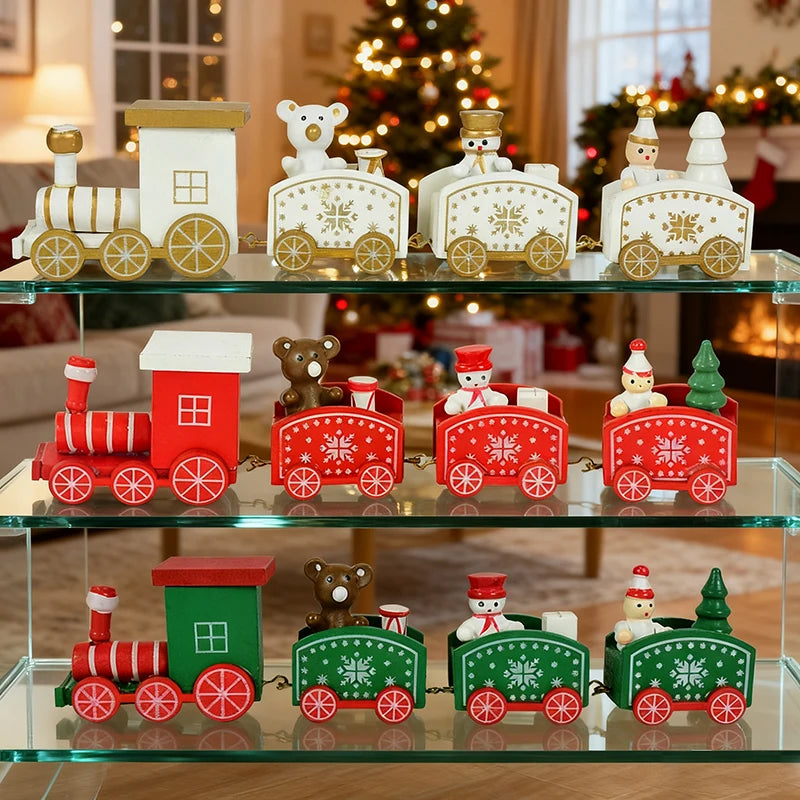Christmas Train Merry Christmas Decorations For Home 2025 Cristmas Ornament Xmas Navidad Noel Gifts Happy New Year 2026 Gifts