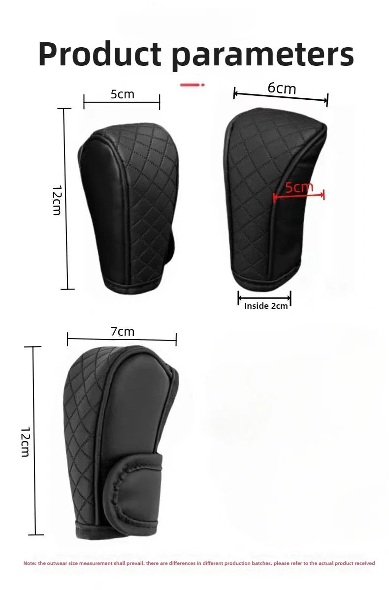 High Quality Car Shift Handle Cover PU Leather Non-slip Wear-resistant Universal Car Automatic Gear Sheath Car Decoration