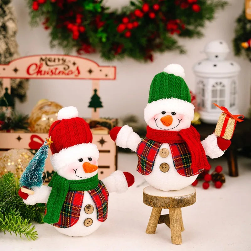 Christmas Glowing Snowman Decoration with Lights Snowman for Table Ornament Creative Gift Decoracion Para El Hogar