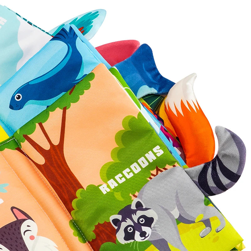 Baby Books Toys, Baby Books 0-6 Months, 3PCS Touch and Feel Cloth Crinkle Soft Books, Toys for 0-3-6-12-18 Months Infant Newborn