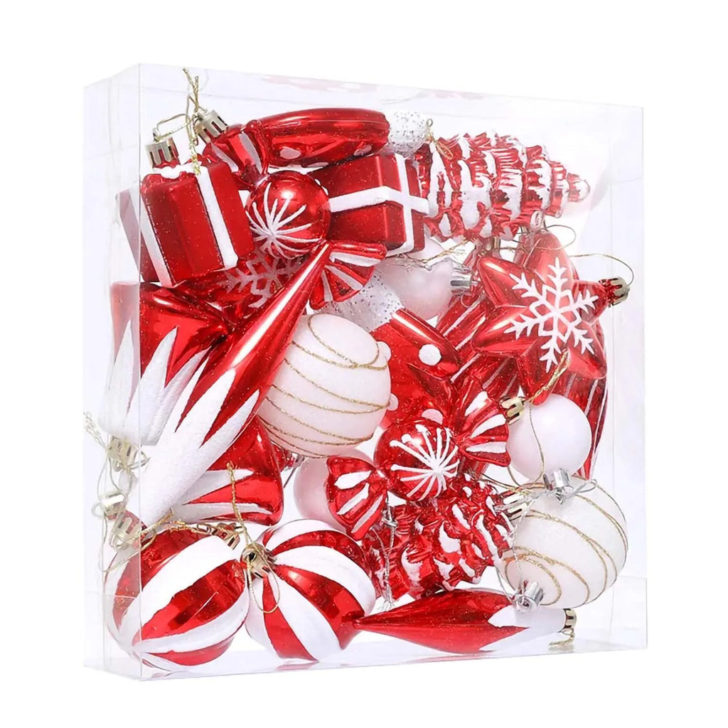 Christmas Decoration Supplies Special-shaped Christmas Balls Canes Candy Cakes Gift Bags Christmas Tree Pendants