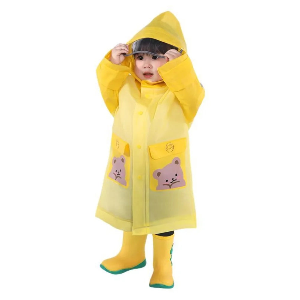 Children's Raincoat for Boys Girls,Full Body Waterproof,Kindergarten Baby for School,Student Only, with Backpack Space, Raincoat