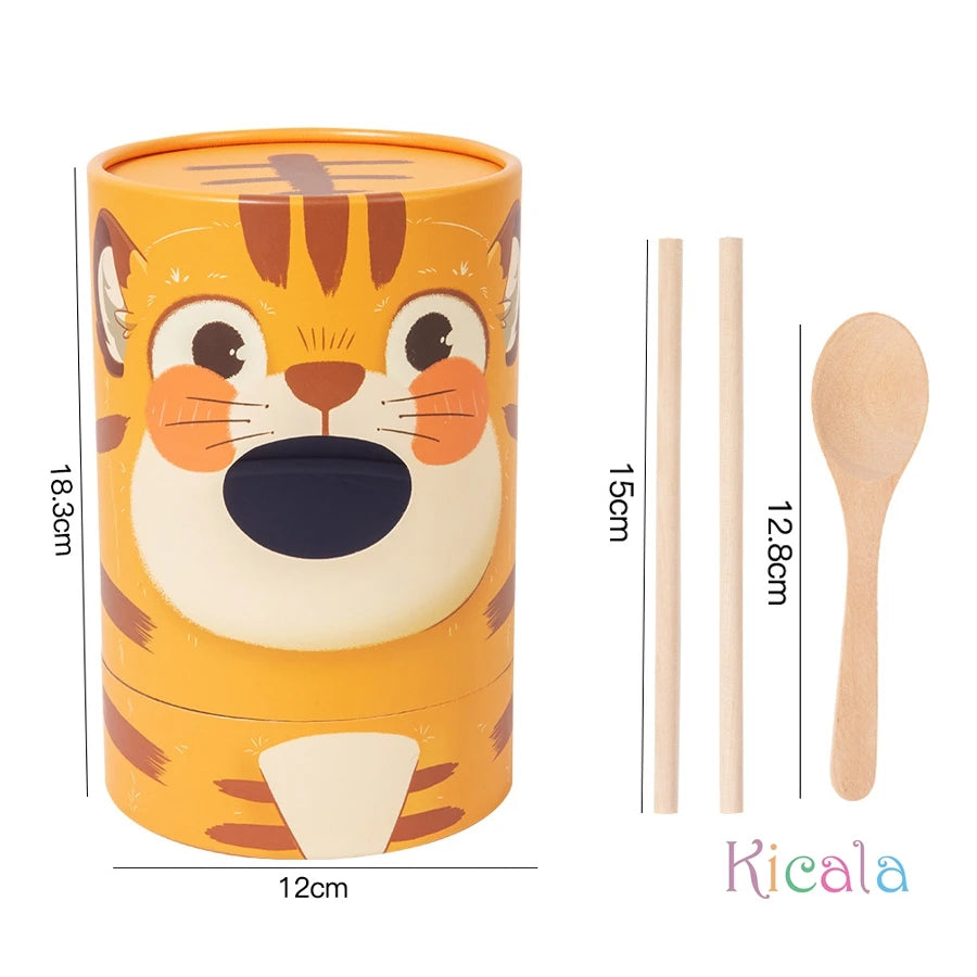 Parent child simulation tiger feeding game early childhood education baby's fine action Chopsticks spoon training toy
