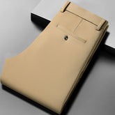 Mens Thin Stretch Straight Summer Pants Silky No-Iron Fabric