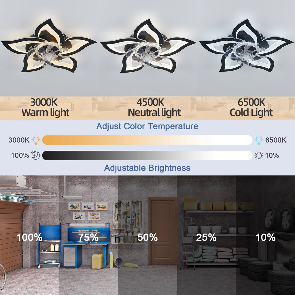 IRALAN home appliances LED ceiling fan light modern smart switch ceiling fan with light home interior decoration fan light