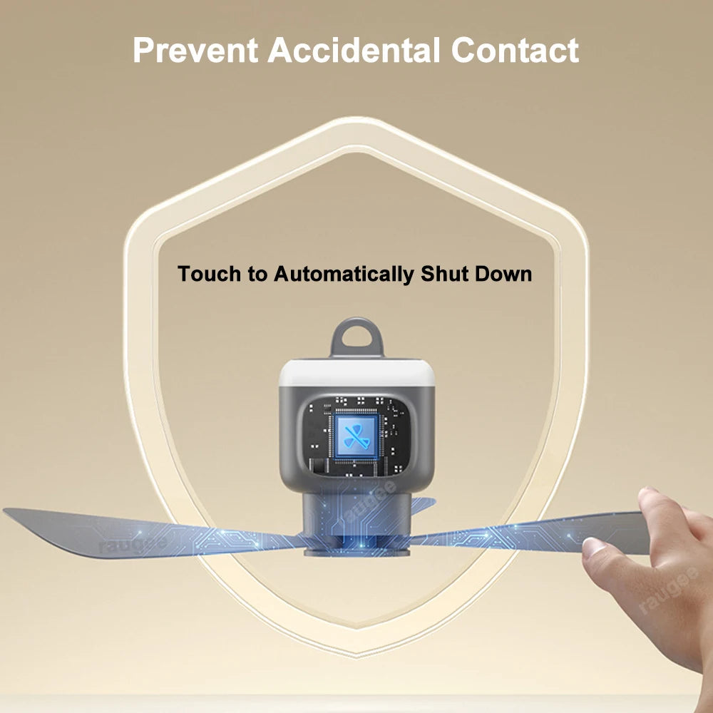 Ceiling Fan 12000mAh Wireless Portable Camping Ceiling Fan USB Rechargeable Tent Ceiling Fan with Lighting and Remote Control