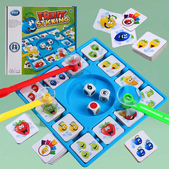 Fruit Suction Board Game for Kids Interactive Parent-Child Party Game Educational Puzzle Toy Reaction Training Mixed Color Gift