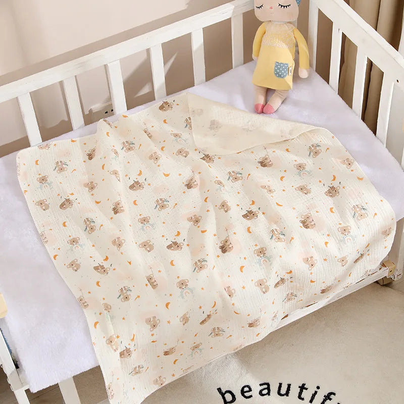 Baby Receive Blanket for Newborn Cotton Muslin Swaddle Blanket Bedding Infant Bath Towel Baby Items Mother Kids