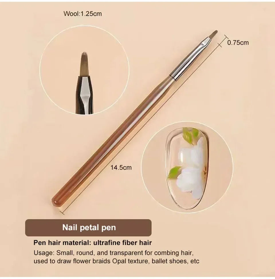 9PCS Nail Brush Liner DIY Painting Pen Manicure Acrylic Drawing Brush for Nail Art Design Nails Tip Display Painting Tool