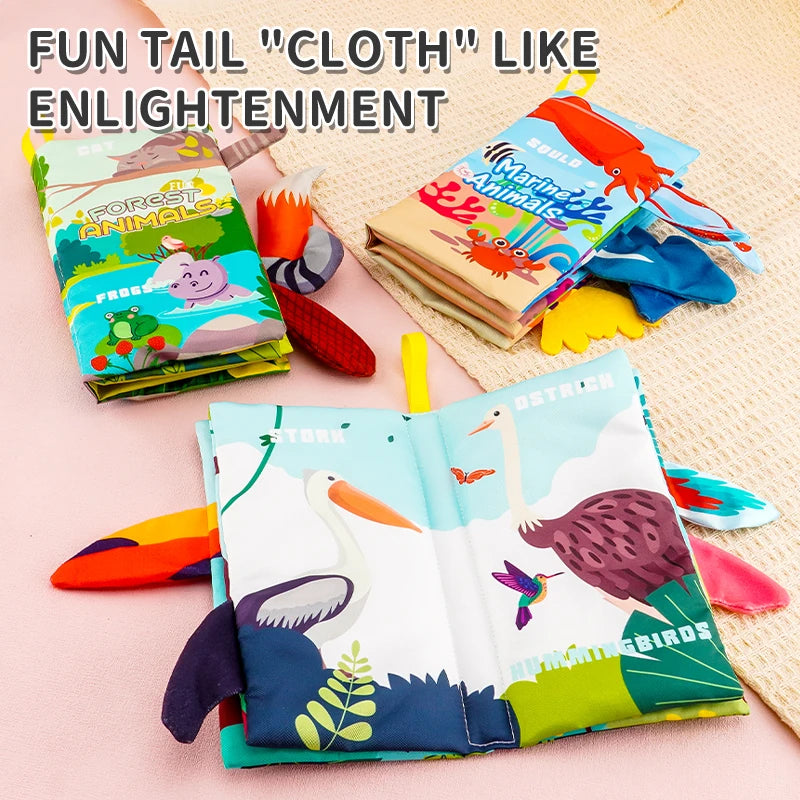 Baby Books Toys, Baby Books 0-6 Months, 3PCS Touch and Feel Cloth Crinkle Soft Books, Toys for 0-3-6-12-18 Months Infant Newborn