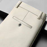 Mens Thin Stretch Straight Summer Pants Silky No-Iron Fabric