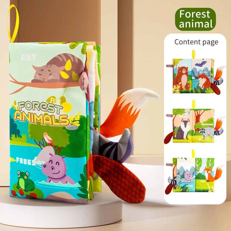 Baby Books Toys, Baby Books 0-6 Months, 3PCS Touch and Feel Cloth Crinkle Soft Books, Toys for 0-3-6-12-18 Months Infant Newborn