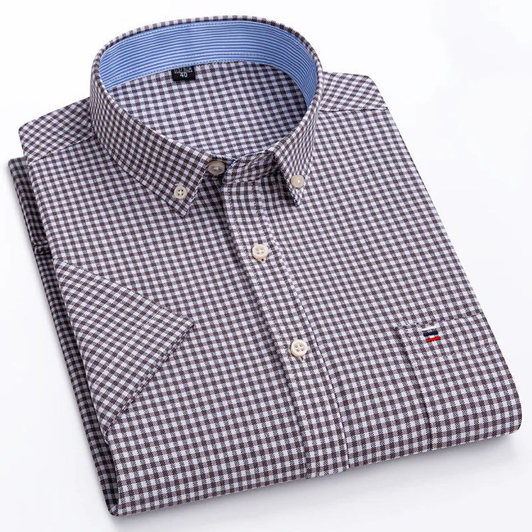 mens oxford short sleeve shirt