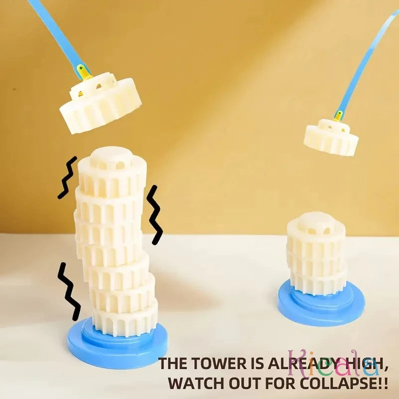 Exciting Pizza Tower Building Game Colorful Stacking Blocks for Family Fun Perfect for Parties Dorms & Holiday Gatherings