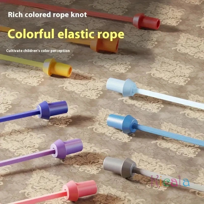 Kid Rope Knots Puzzle Board Game Color Line Twisted Connected Rope Sorting Logic Thinking Challenge Strategy Table Game Toys
