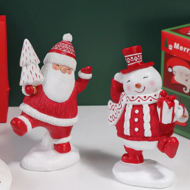 Christmas Snowman Christmas Tree Ornaments American Creative Home Desktop Party Decorations Resin Items Children'S Holiday Gifts