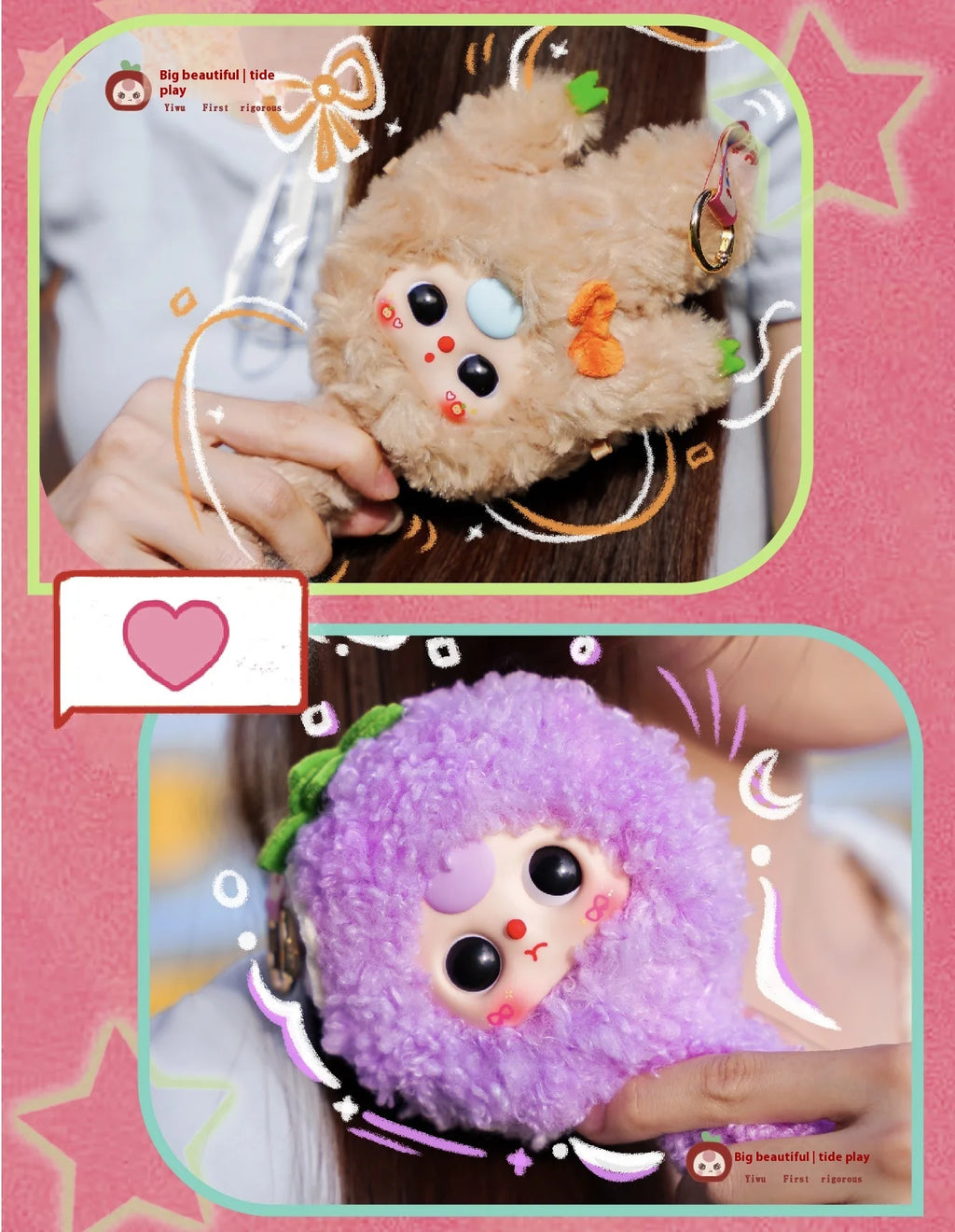 New Baby Three Comb Your Hair Blind Box Cute Fruits And Vegetables Trendy Toy Figurine for Girls Cute Doll Birthday Gift