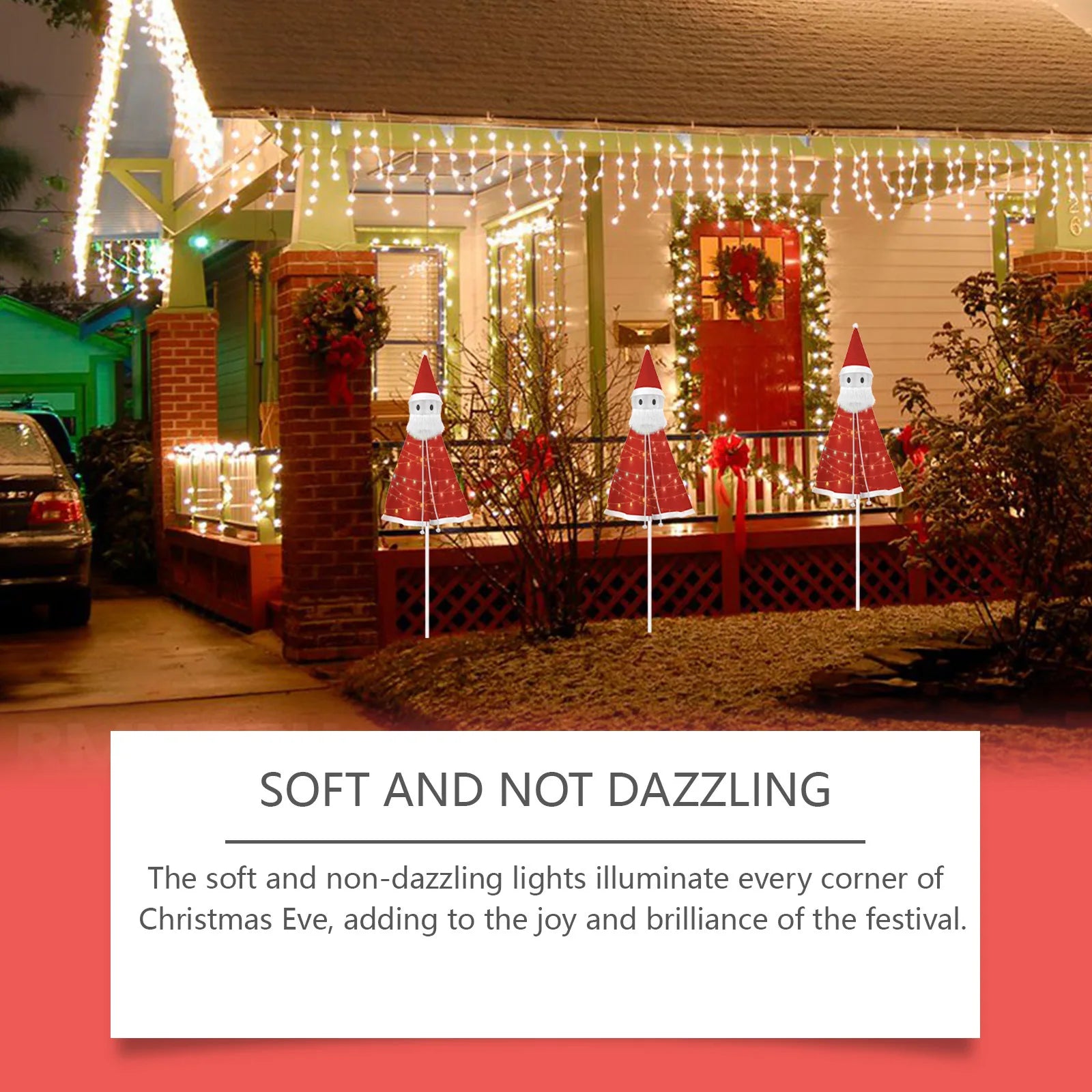 Christmas Santa Claus Decorations Fun Ornaments for Festive Atmosphere Detachable Lightweight Playful Toys