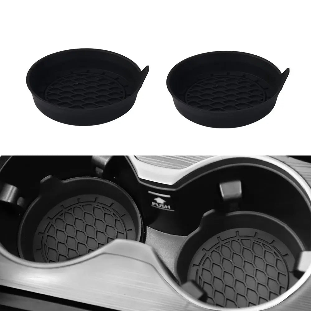 2/4pcs Car Cup Holder Coaster Silicone Cup Holder Insert Universal Non-Slip Cup Holders Car Accessories Interior Silent Cup Pad