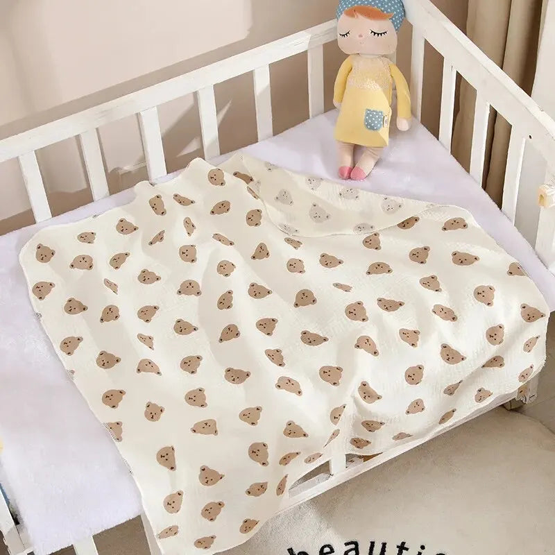 Baby Receive Blanket for Newborn Cotton Muslin Swaddle Blanket Bedding Infant Bath Towel Baby Items Mother Kids