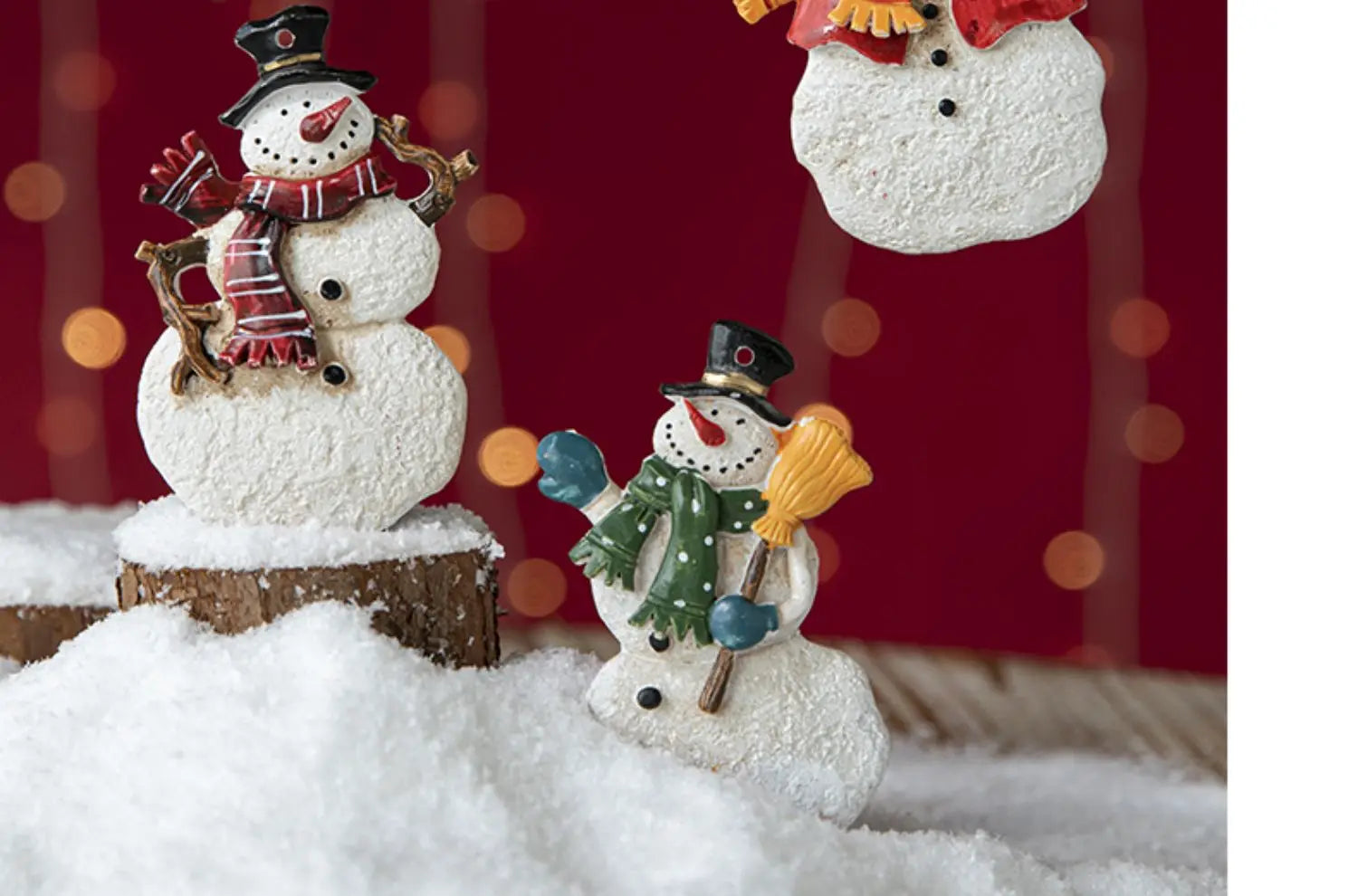 Christmas Resin Tree Decorations Santa Snowman Angel Pendant Ornament DIY Kids Toys Noel Navidad Kerst 2023