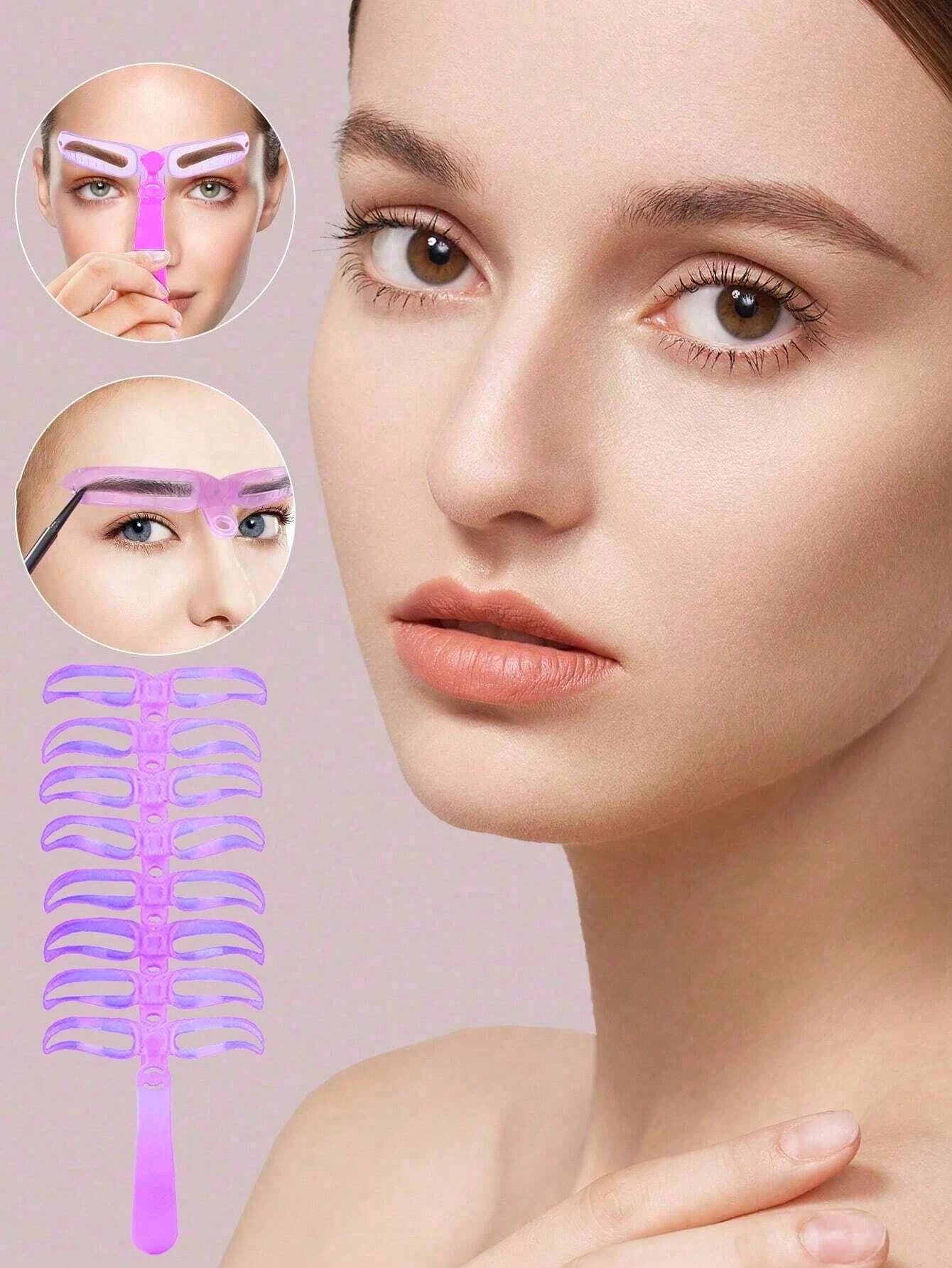 8Pcs Reusable Eyebrow Stencils,Eyebrow Shaping Kit,Eyebrow Makeup Template,Eyebrow Shaper-8 Styles For Different Eyebrow Shapes