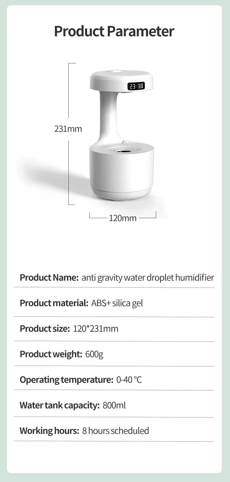 TINSOL New Mist Humidifier Desktop Mute Large Capacity Small Household Air Humidifier Office Bedroom Air Purifying Atomizer