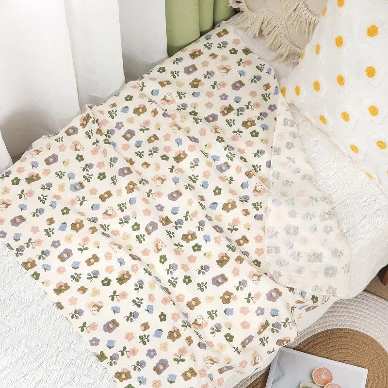 Baby Receive Blanket for Newborn Cotton Muslin Swaddle Blanket Bedding Infant Bath Towel Baby Items Mother Kids