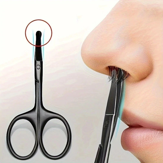 Round Head Safety Nose Hair Scissors