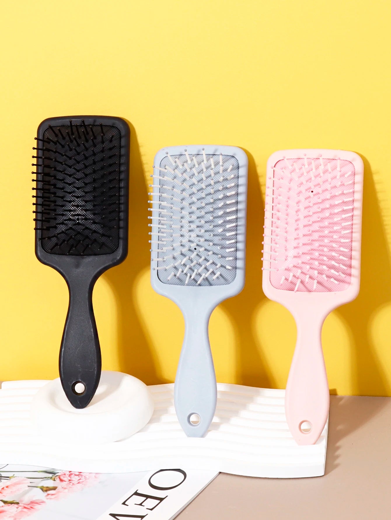 Massage air cushion comb-anti-static air cushion brush,square air cushion comb,ABS plastic handle,Special for real hair wigs